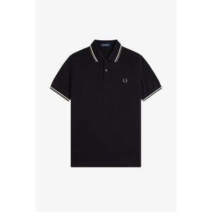Fred Perry Mens Twin Tip Polo Shirt / Black/Gray